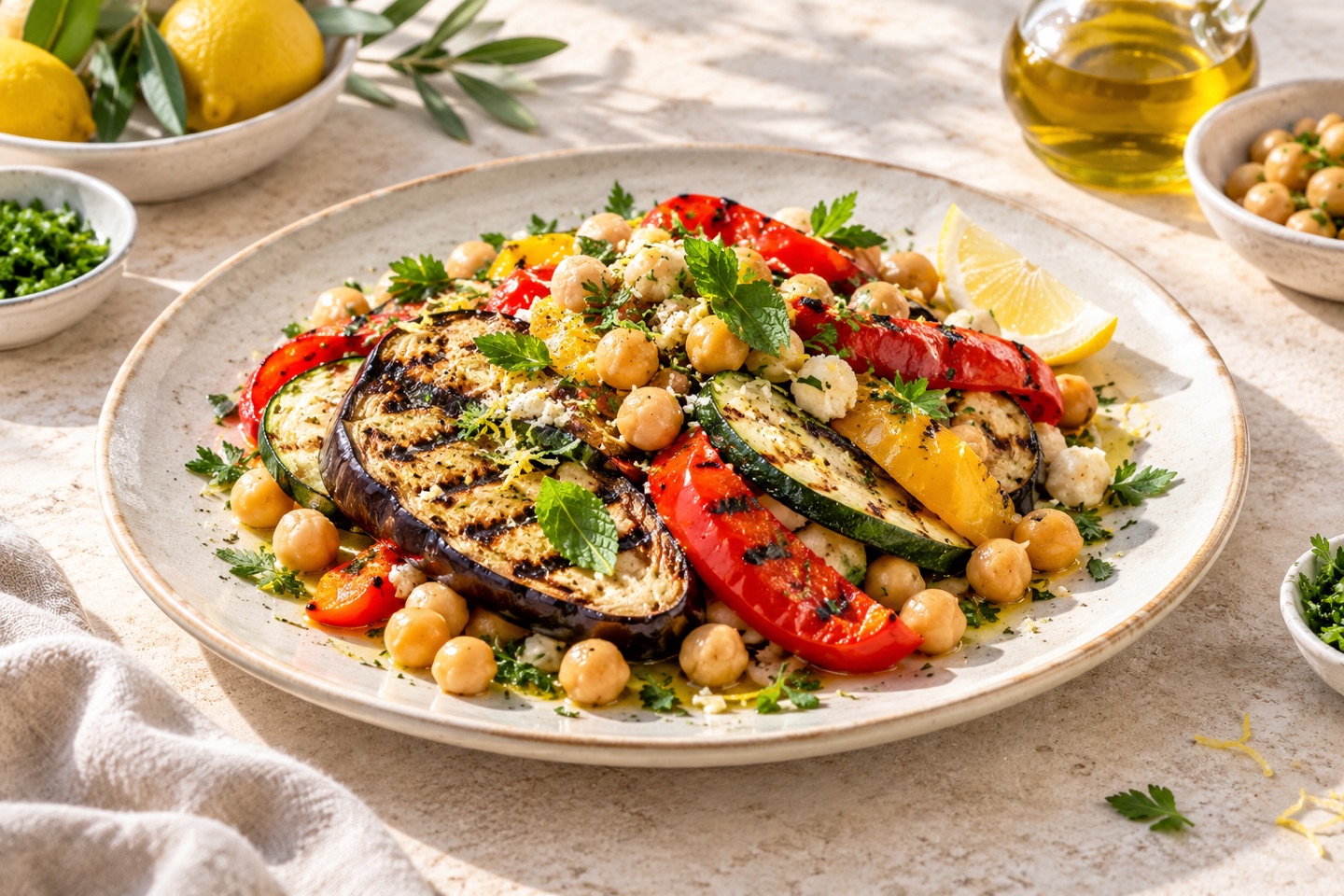 Illustrative contemporary coastal dining food