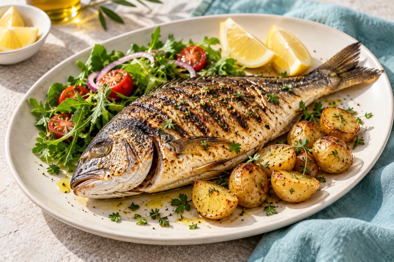 Illustrative fish & seafood food