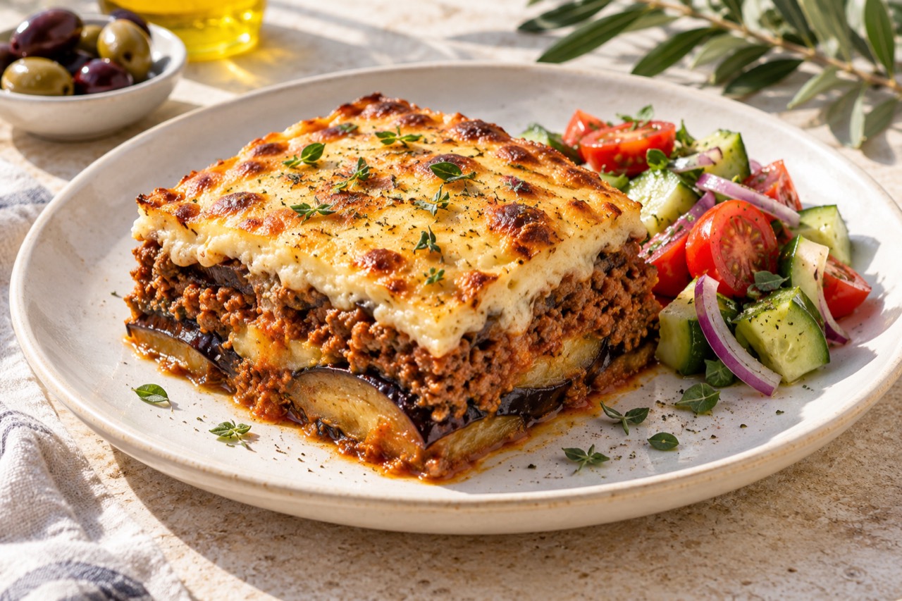 Illustrative cypriot & mediterranean food