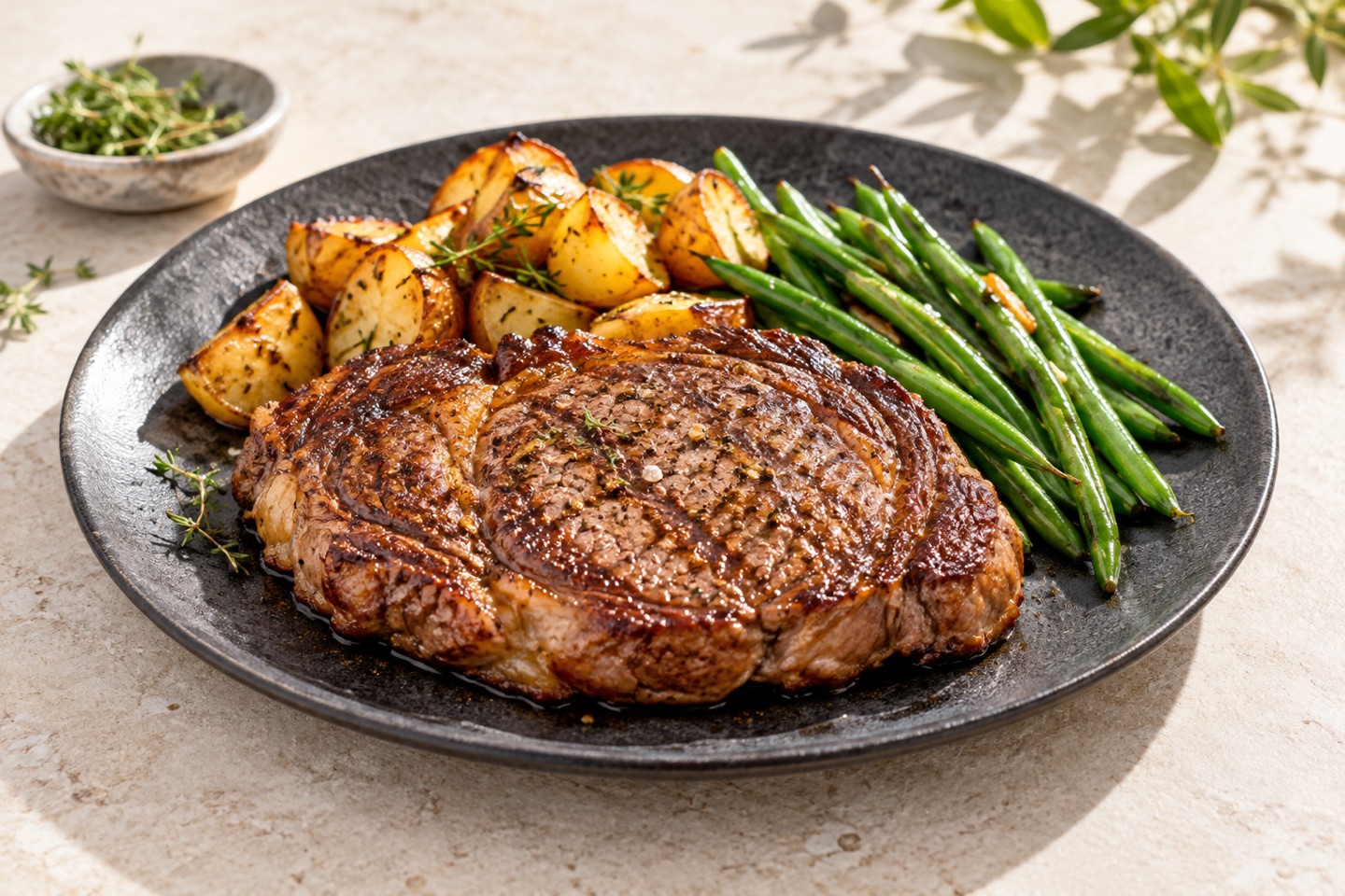 Illustrative steaks & seafood food
