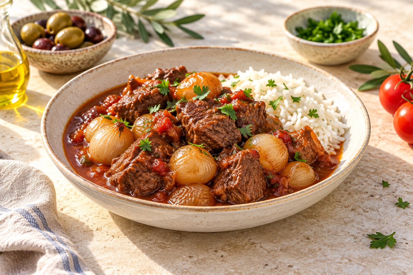 Illustrative cypriot & mediterranean food