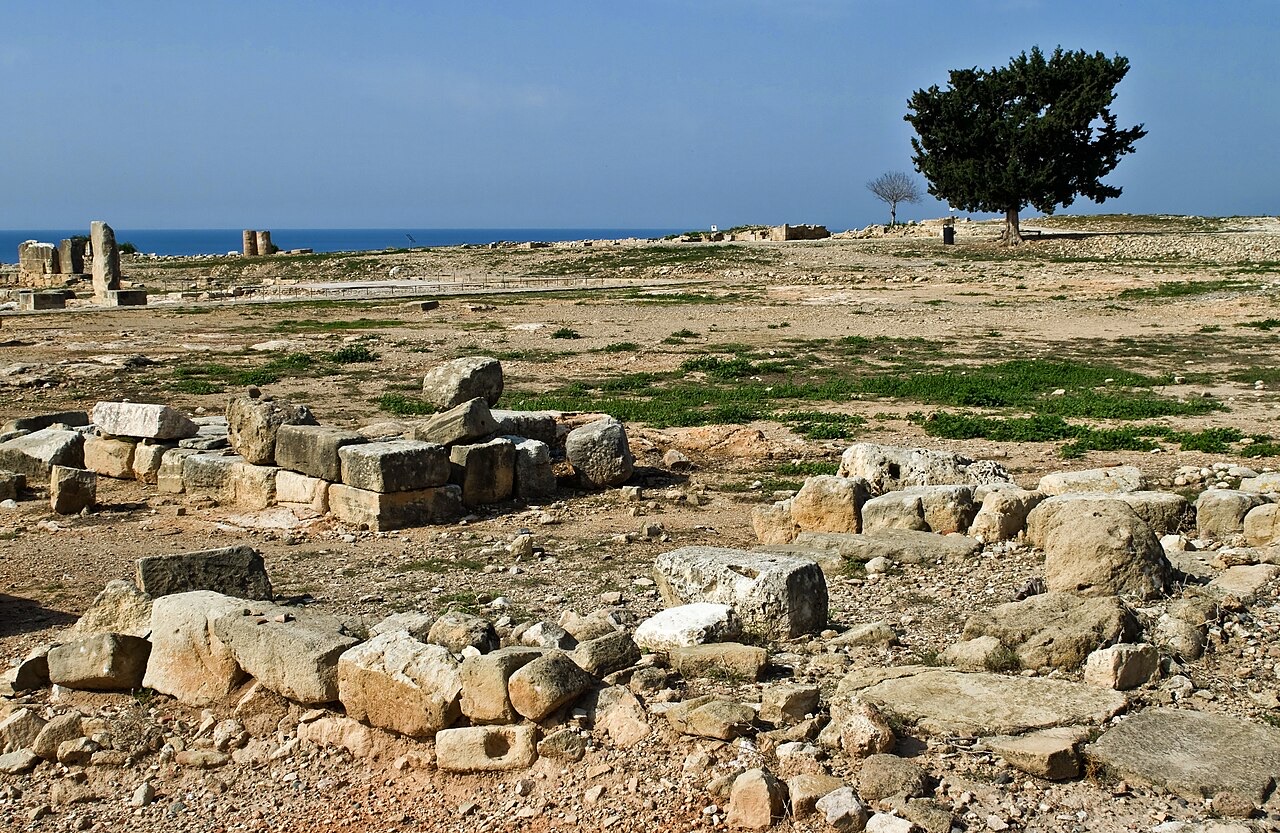 Stone remains at the Sanctuary of Aphrodite in Kouklia