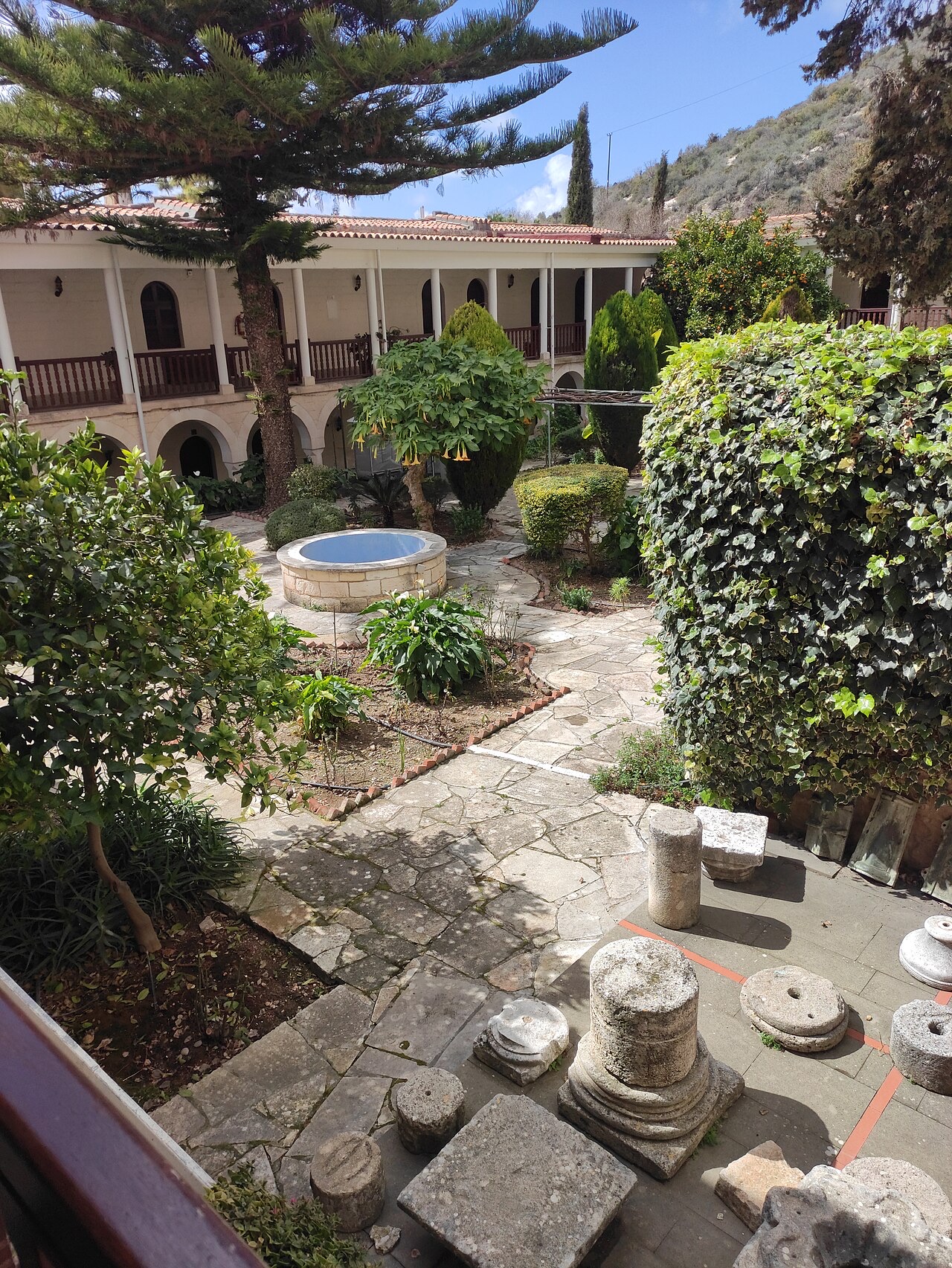 Courtyard at Agios Neophytos Monastery